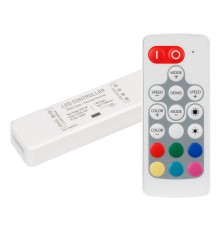 Контроллер ARL-MINI-RGB-3x4A (5-24V, RF ПДУ 18кн) (Arlight, IP20 Пластик, 1 год)
