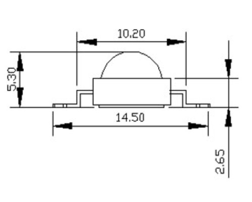 Мощный светодиод ARPL-1W-BCX2345 White (Arlight, Emitter)